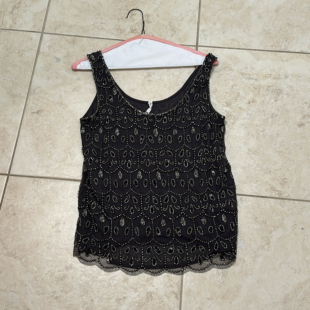 Willow and Clay beaded blouse